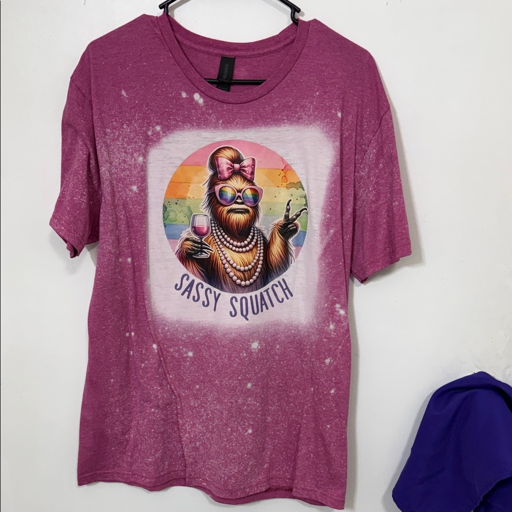 Gildan Sassy Squatch Pink Graphic Tee